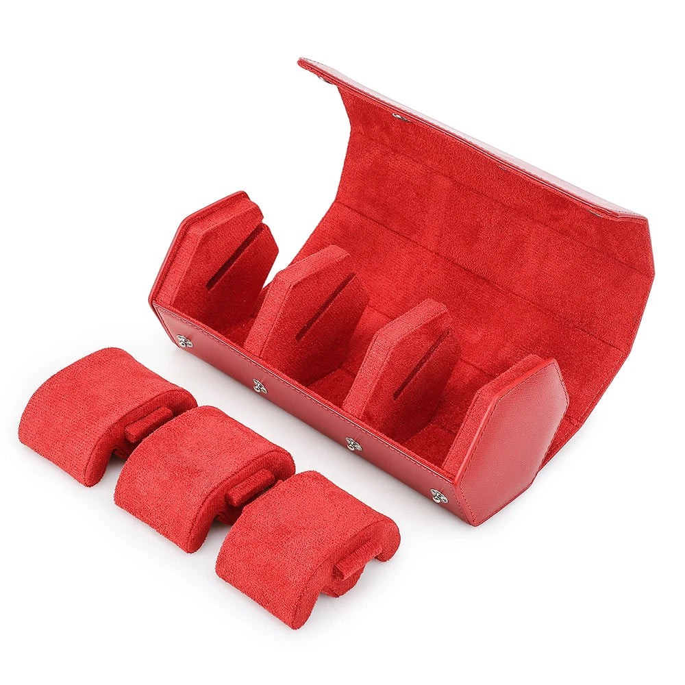 Luxury Genuine Leather Watch Roll Watch Storage Box Travel Watch Case Gift Box Green Watch Pouch