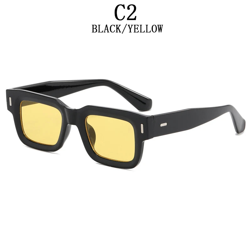2023 New Square Sunglasses for Men Luxe Vintage Sunglasses Women Trendy Retro Fashion Sun Glasses Gafas De Sol Hombre Zonnebril