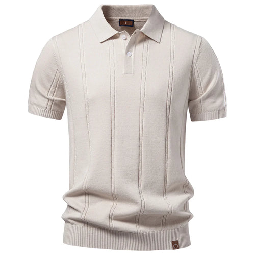 Elevate Your Summer Wardrobe with Our Men's Breathable Stripe Golf Polo Shirt - Luxurious Silk Fabric and Icy Touch for Ultimate Comfort!