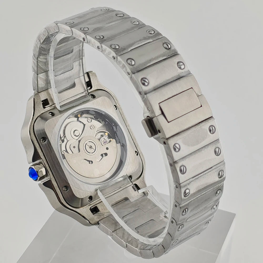 NH35 Watch Time Is Money Watch Men'S Automatic Watch Stainless Steel Watch Sapphire Glass NH35 Movement Watch