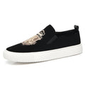 2026 Autumn New Man Leather Casual Shoes Man Fashion Slip-On Man Luxury Embroidery Suede Leather Shoes Trend Loafers