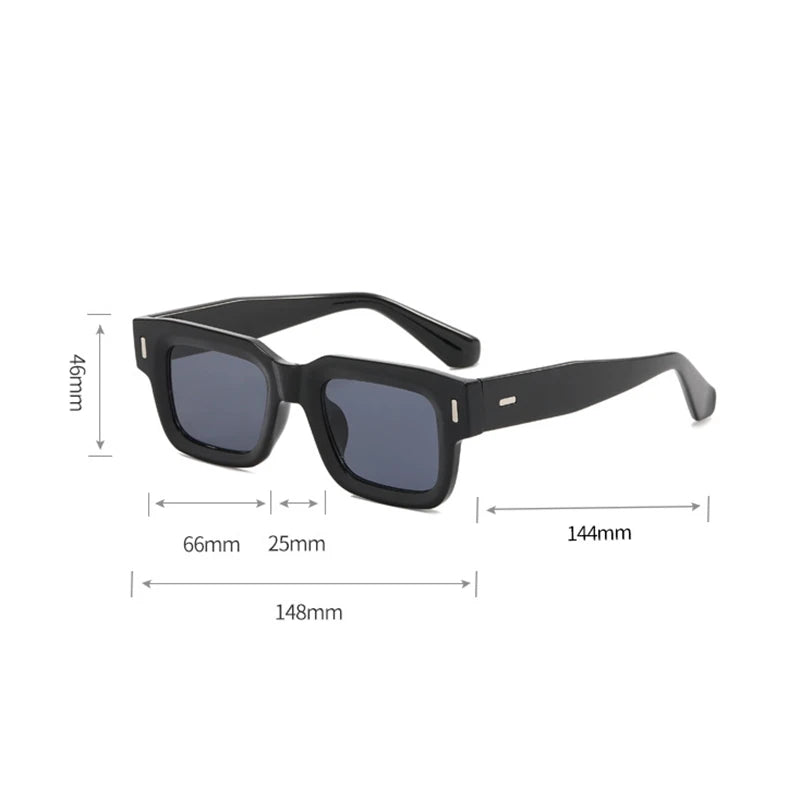 2023 New Square Sunglasses for Men Luxe Vintage Sunglasses Women Trendy Retro Fashion Sun Glasses Gafas De Sol Hombre Zonnebril