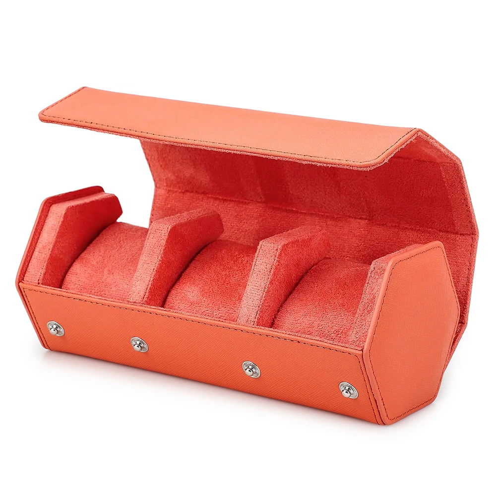 Luxury Genuine Leather Watch Roll Watch Storage Box Travel Watch Case Gift Box Green Watch Pouch